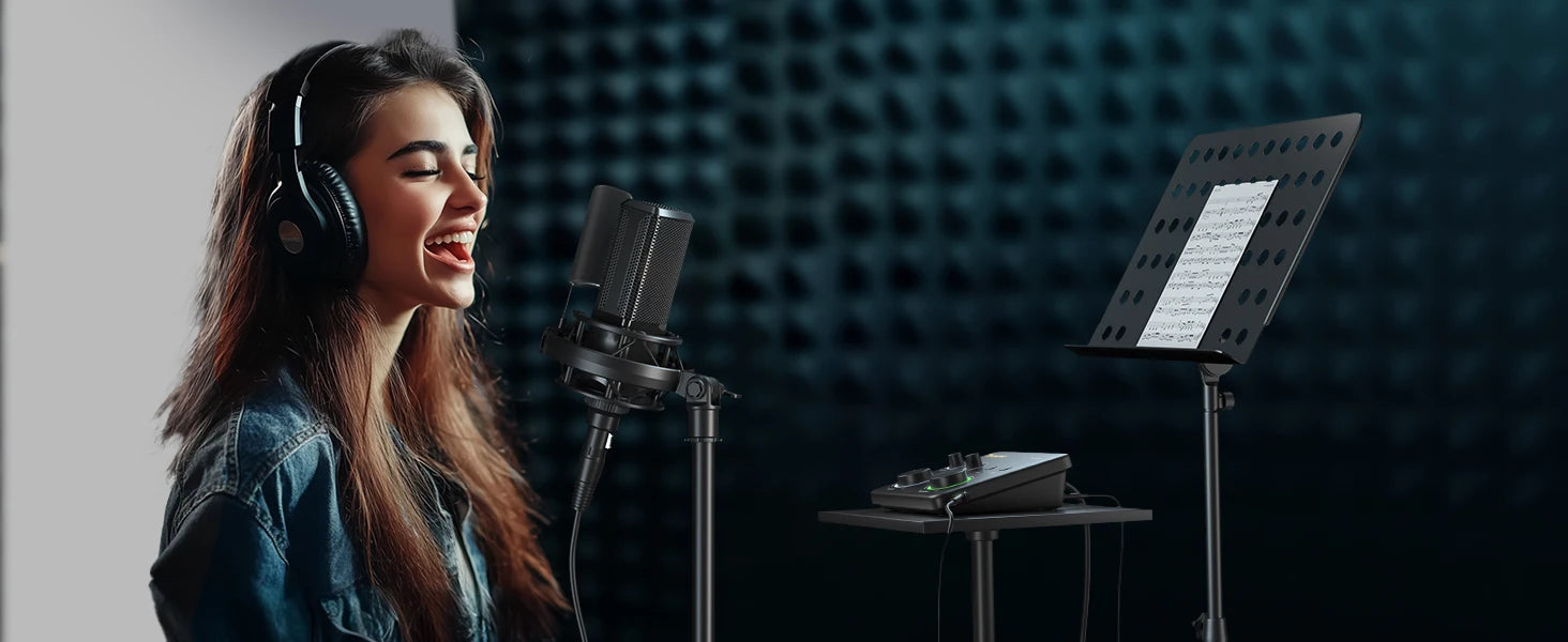 USB Audio Interface for PC,XLR Input 24-bit/192kHz Routing Software LOOPBACK ASIO for Recording Music,Guitar,DAW PS22 Lite