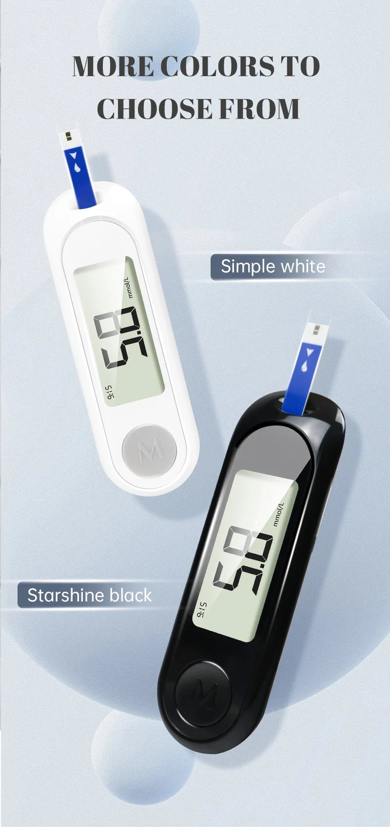 Blood Glucose Meter with Test Strips Diabetes Glucometer kit Blood Sugar Monitor for Diabetic Medical DiabetesTester