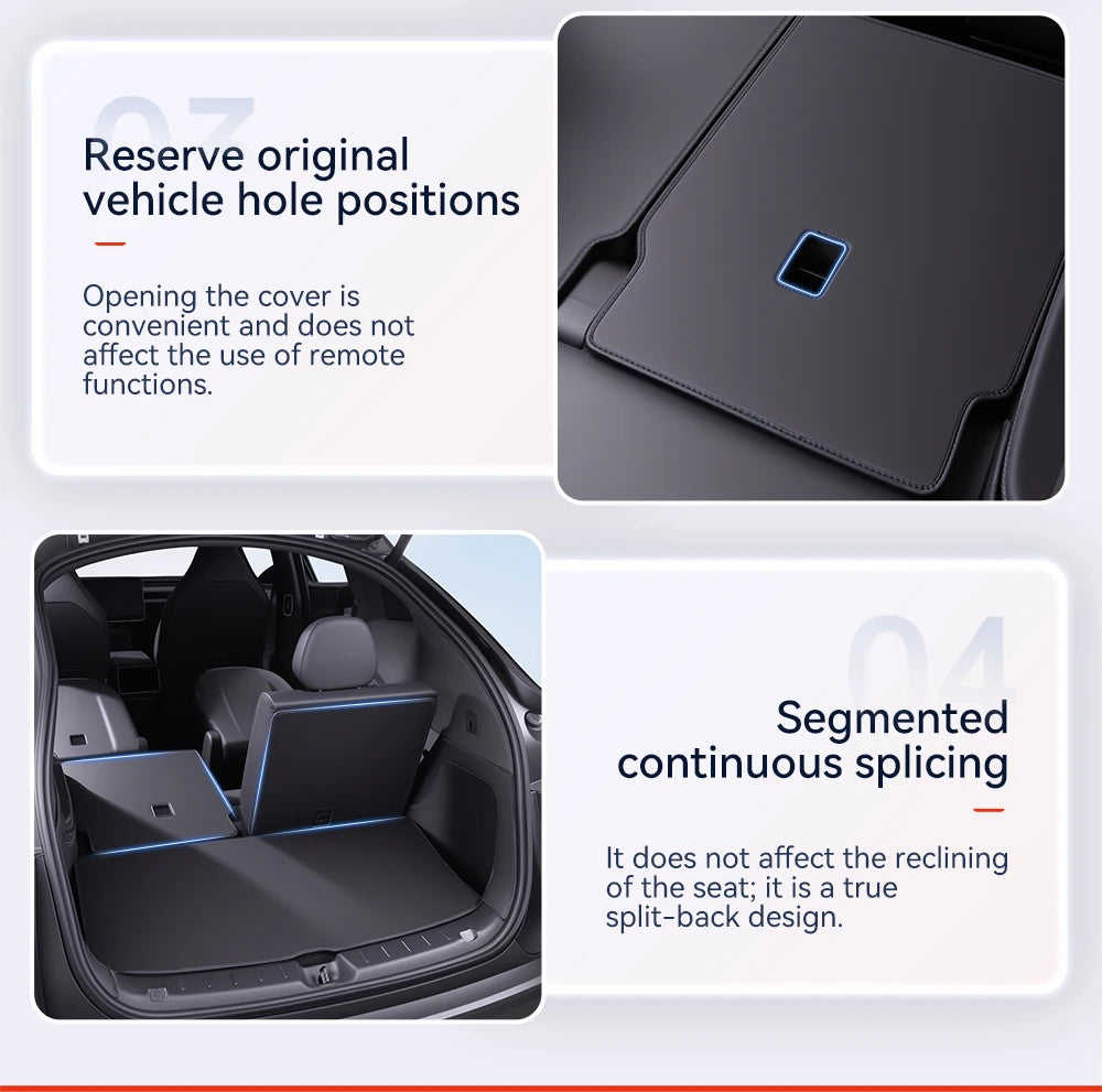 Full Coverage Nappa Leather Trunk Mat for Tesla Model YL Juniper 2026 6 Seat All Weather Cargo Liner