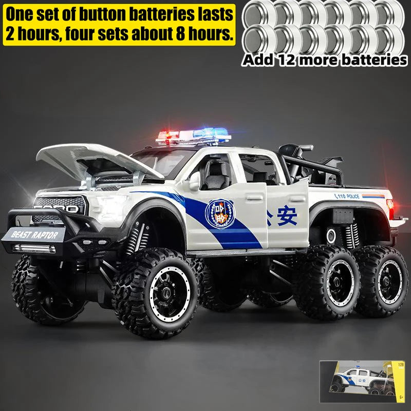 1:28 F150 Off Road Pickup Truck Alloy Diecast Model Car High Simulation Collections Home Trendy Toy Birthday Gift For Friend Boy