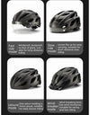 Bike Helmet with Photochromic Len Visor Wind-breaking Brim Bike Helmet Adult MTB Road Safety Riding Cycling Helmet