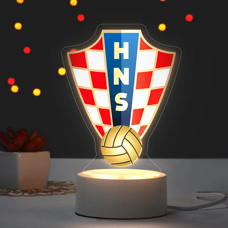 2026 Football Mascot Trophy LED Night Light Desktop Lamp Collectible Decoration