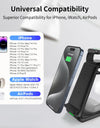 3 In 1 Wireless Charger Pad Stand Mobile Phone Chargers Fast Charging Dock Station For iPhone 14 13 Apple Watch IWatch AirPods