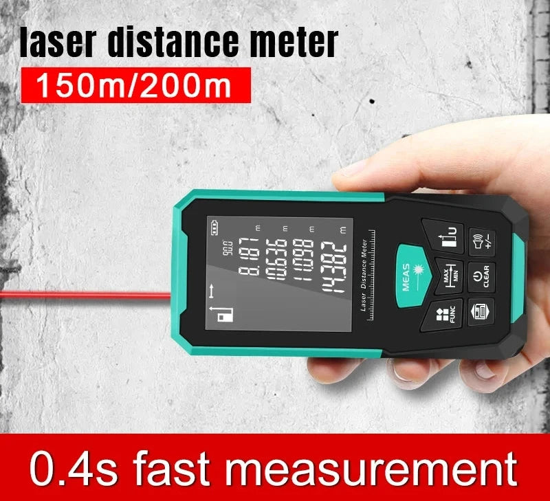 Laser Distance Meter 150M/200M Profesional Laser Tape Measure Rangefinder Trena Roulette Ruler Range Finder USB Charging