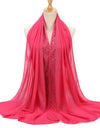 Tassel Diamond Muslim Hijabs Luxury Sequin Chiffon Scarf For Women Dress Abaya Hijab Veil Scarf Long Shawls Turban