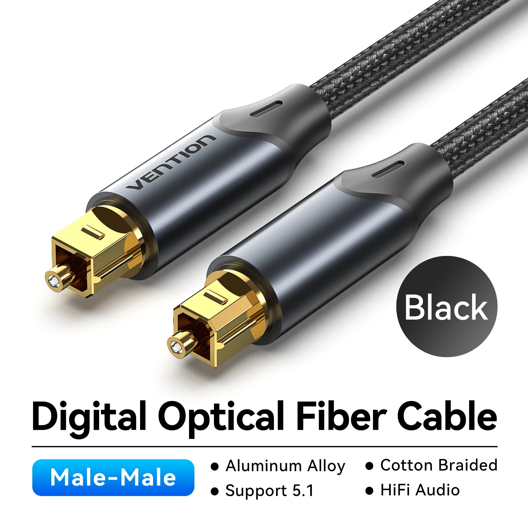 Digital Optical Audio Cable Toslink SPDIF Coaxial Cable 1m 2m for Amplifiers Blu-ray Xbox 360 PS4 Soundbar Fiber Cable