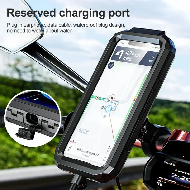 Motorcycle Wireless Charger Holder QC 3.0 Fast Charging Motorbike Phone Waterproof Cellphone Bicycle Stand For iPhone Samsung