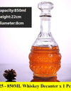 3 styles barware wine glass bottle 1000ml lead-free glass whiskey decanters for Liquor Scotch Bourbon