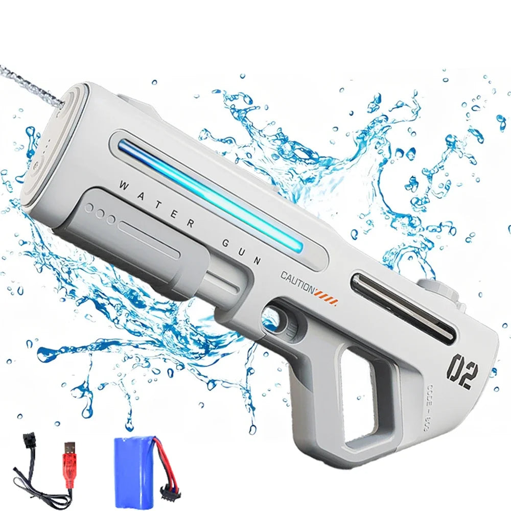 Pulse Electric Continuous Long-Range Water Gun Rechargeable Large Capacity Outdoor Water Blaster
