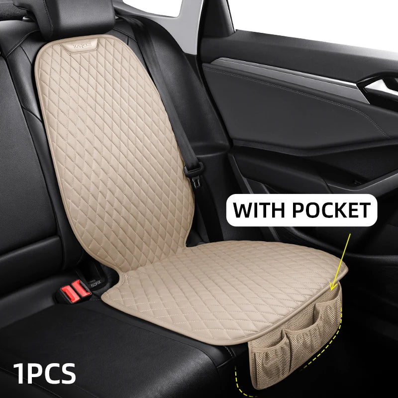 Karcle Car Seat Cover Protector for Child Kids PU Leather Car Seat Cover Mats Pad Protection Auto Rear Seat Covers Car Cushion