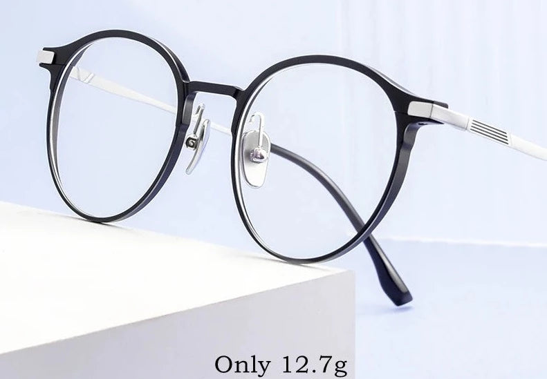 Ultra-light Fashion Glasses Retro Round Pure Titanium Optical Prescription Eyeglasses Frame Men And Women L5086M