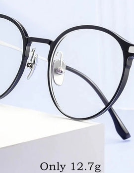 Ultra-light Fashion Glasses Retro Round Pure Titanium Optical Prescription Eyeglasses Frame Men And Women L5086M