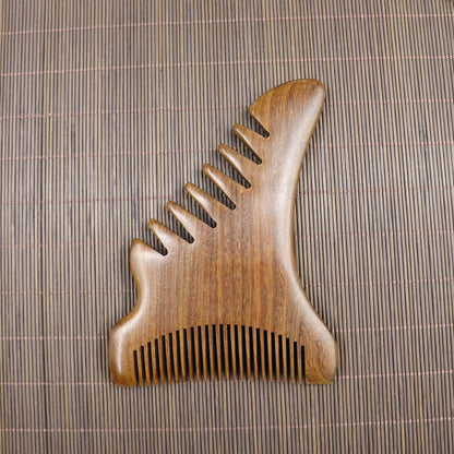 Body Meridian Massage Comb Imitate Sandalwood Five Wide Tooth Comb Acupuncture Therapy Blood Circulation Anti-static Smooth Hair