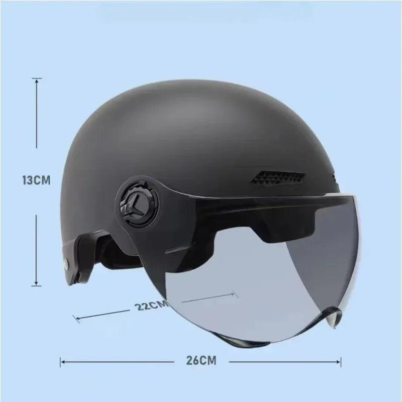 Bicycle Helmet Men's and Women's Adult  Cartoon Bicycle Motorcycle Half Helmet with Goggles