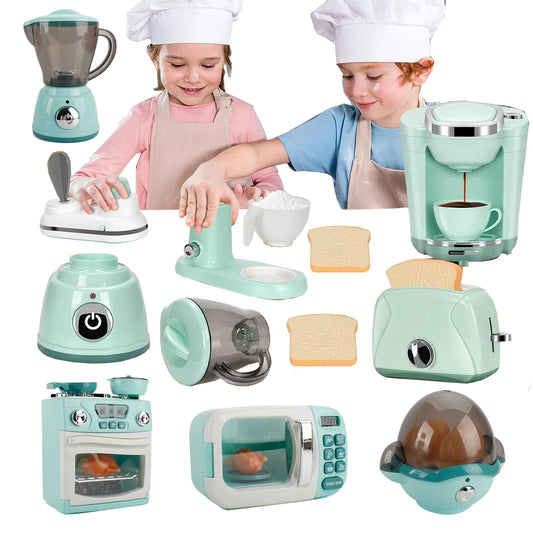 Kitchen Toys for Girls Boys Home Appliances Juicer Washing Machine Toaster Microwave Egg Cooker  Play House Toys