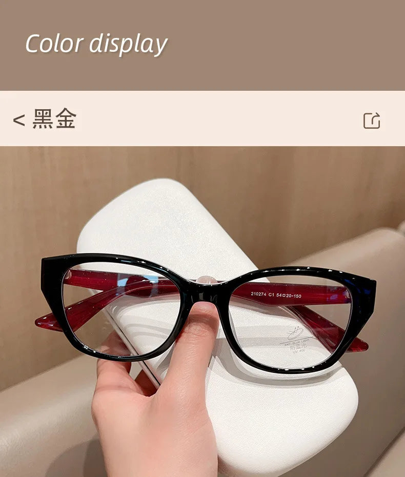 Retro Cat Eye Butterfly Eyewear Ultra light TR90 Spectacle Optical Prescription Frames Specs For Women