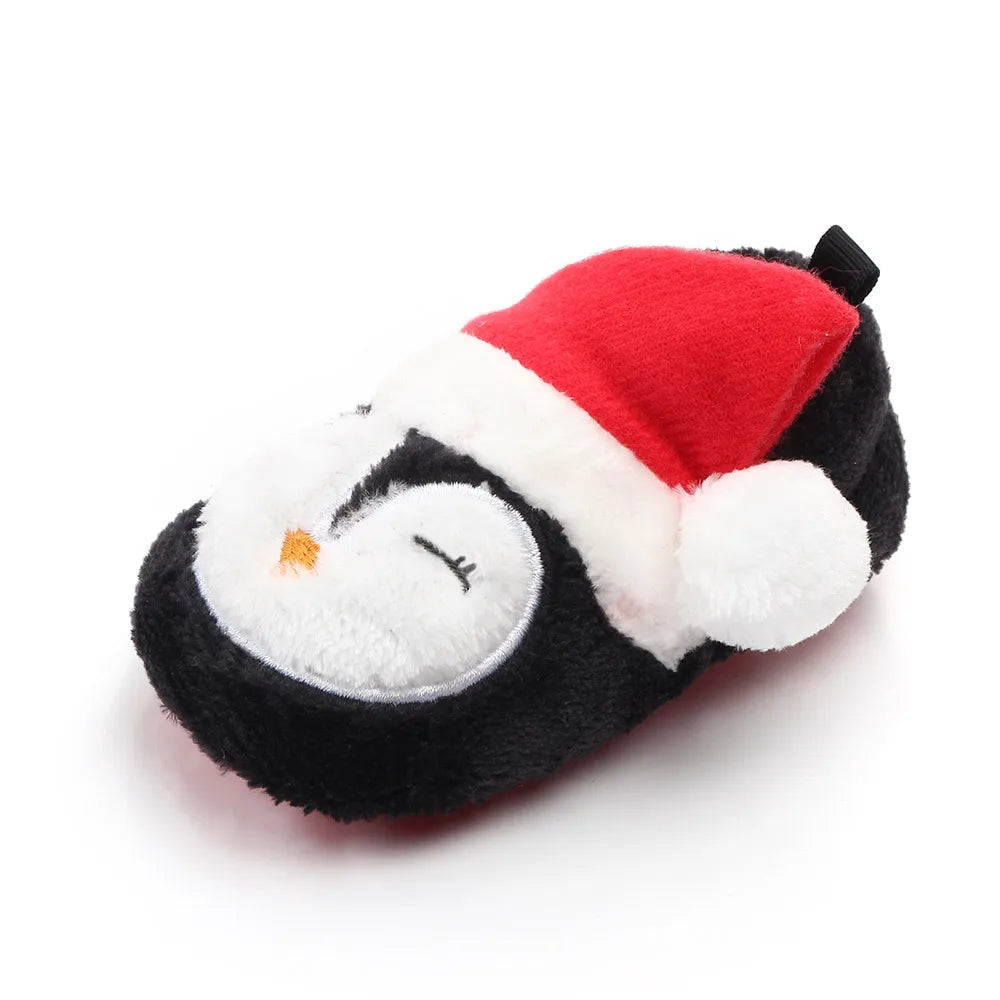 Shoes for Winter Christmas  Shoes Cute Santa for Boys and Girls 11CM/12CM/13CM 0-12 Months Warm Lining Inside Soft