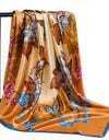 Women Scarf Silk Feeling Hair Neck Square Brand Office bandanna muffler Waiter Flight Attendants Handkerchief Rings wrap