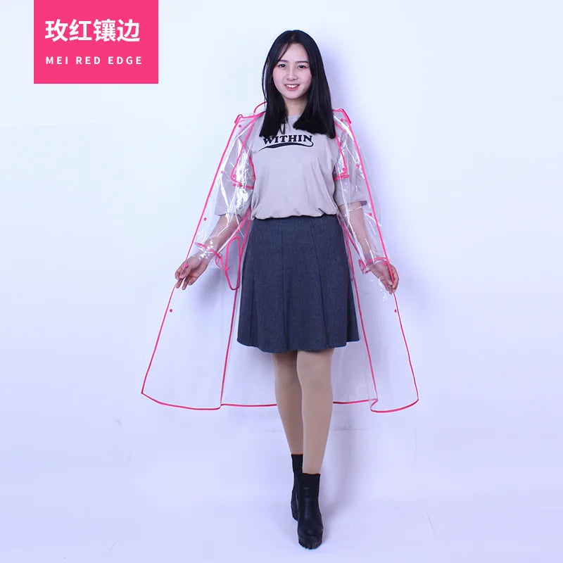 Clear Raincoat Women Trench Coat Bicycle Raincape Regenjas Rain Jacket for Woman Rainwear Tour  Single-person