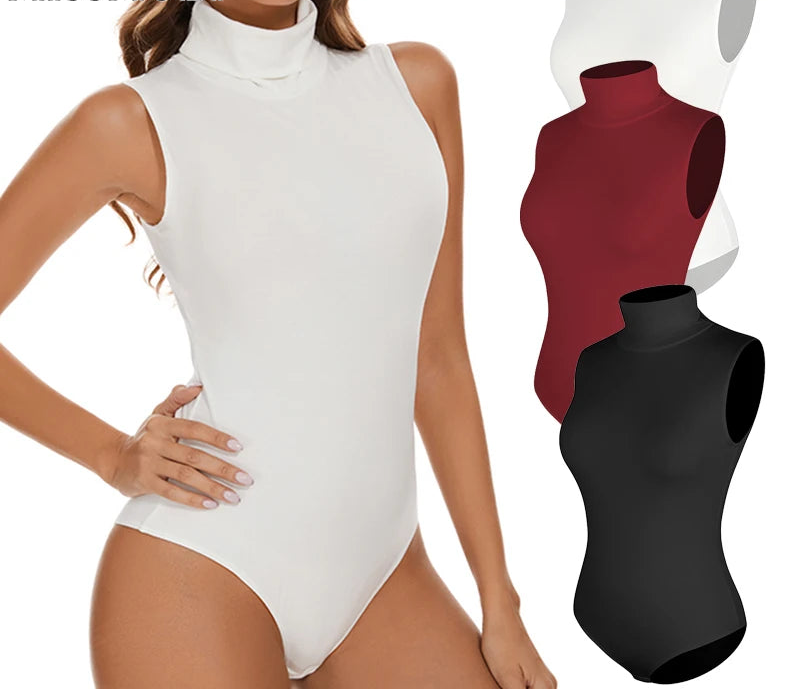 Women High Collar Sleeveless Bodysuit – Tummy Control & Butt Lifting Shapewear