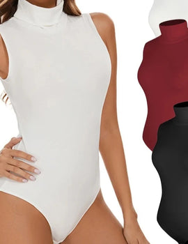 Bodysuit for Women Tummy Control Seamless Tops Body Shaper Compression Butt Lifting Shapewear High Collar Sleeveless Bodysuits