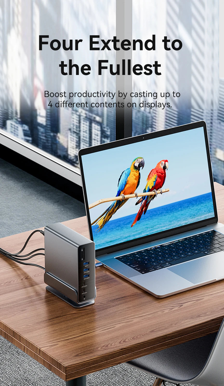 15 in 1 Gen2 USB C HUB Dual 4K@60Hz HDMI-compatible DP USB 3.0 with Power Adapter Docking Station for MacBook Pro M1 M2