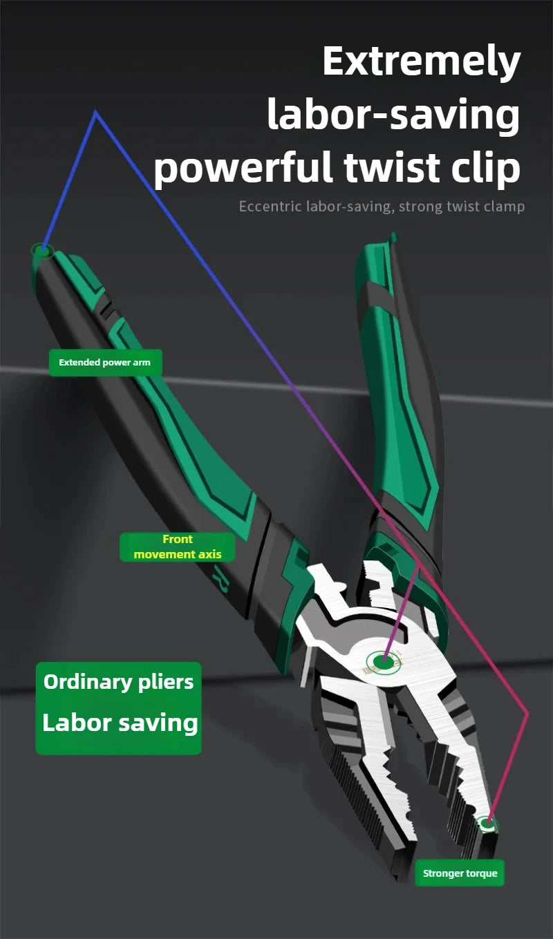 6/8Inch Electrician Wire Pliers Diagonal Pliers Nose Pliers Industrial Labor-saving Steel Plier Electricist Professional Tools