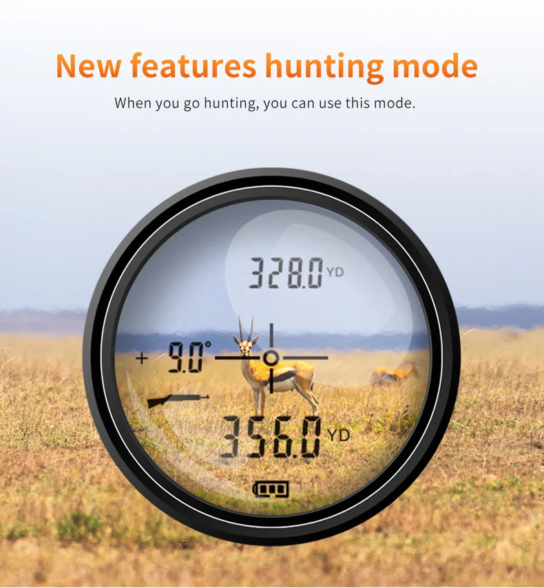 6X Laser Rangefinder 1000m With Slope Compensation Flag Lock And Speed Mode