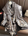 Silk Soft Scarf Women Stylish Print Long Shawl Handkerchief Summer Elegant Travel Wrap Hot