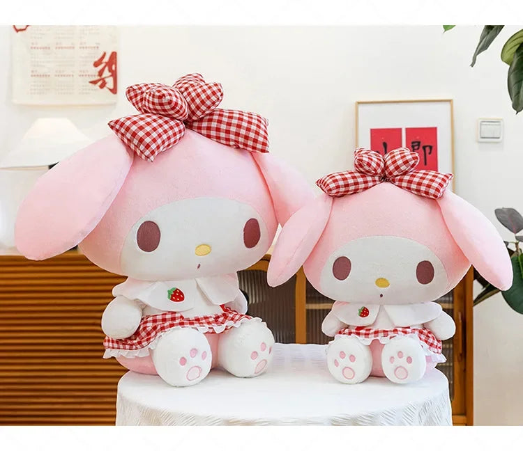 Kawaii 60cm Melody Plush Toy Sanrio Stuffed Doll Anime Soft Pillow Cute Gift Kids Birthday Xmas Plushie Stuffed Animal