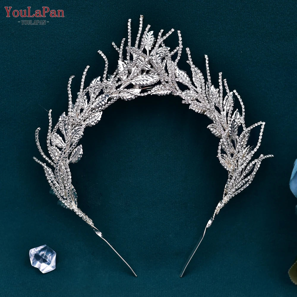 Rhinestones Wedding Crown Handmade Bridal Headband Woman Hair Accessories