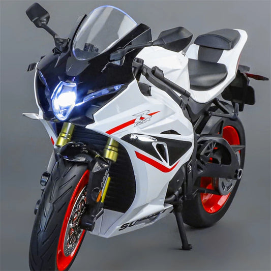 Diecast Suzuki GSX 1000R Racing Motorcycle Model 1 to 9 Scale