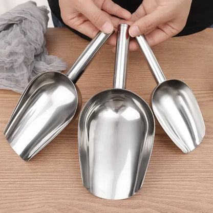 3/1Pcs Stainless Steel Ice Shovel Multi-use Grain Coffee Beans Scraper Candy Food Scoops Measuring Spoon Bar Kitchen Gadgets