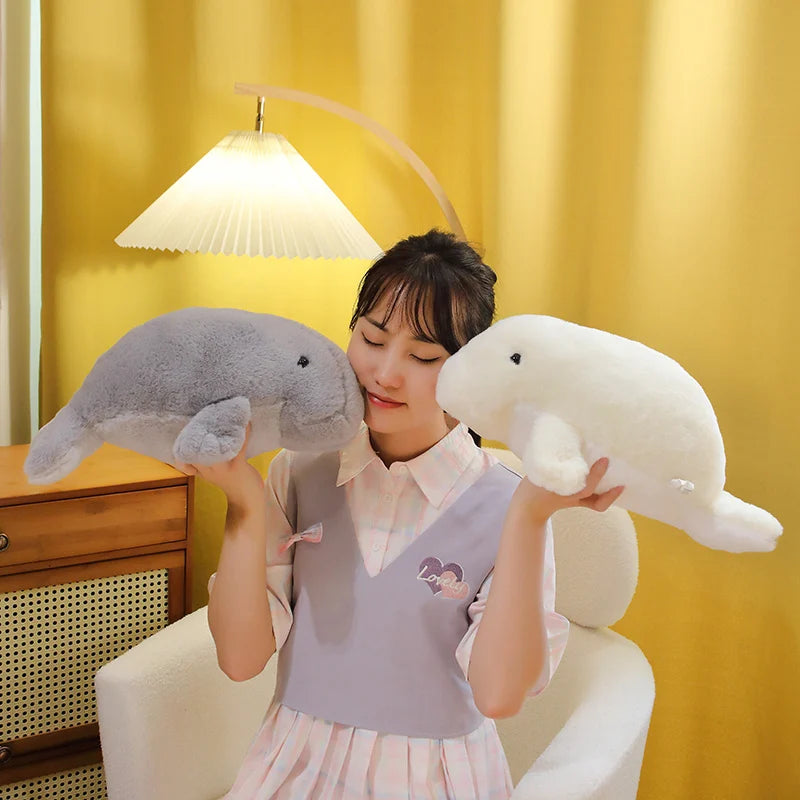 Kawaii Manatee Dugong Plush Stuffed Animal Soft Sea Cow Pillow
