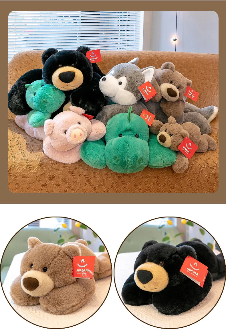 Party Bear Plush Sleeping Pillow Husky Doll Dinosaur Soft Doll Birthday Gift Girl