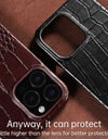 for Magsafe Case for iPhone 15 16 Pro Max Promax 16Pro 15Pro Natural Cowhide Leather Magnetic Protector Luxury Phone Back Cover