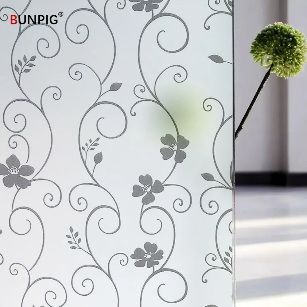 Window Film Privacy, Stained Glass Film, Frosted Opaque Glass Clings, Sun Blocking Vinyl Window Stickers for Door Home Office