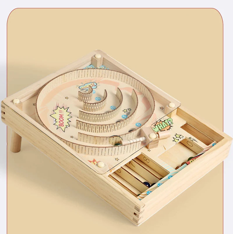 Wooden Pinball Table Game – Party & Brain Teaser Toy