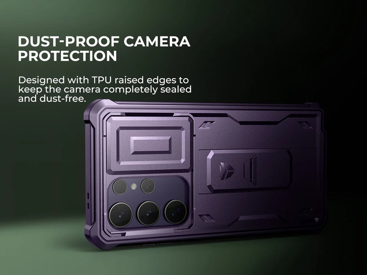 For Samsung Galaxy S24 Ultra 6.8 inch 2024 Case Full Body Rugged Case with Camera Cover & Built-in Screen Protector Kickstand
