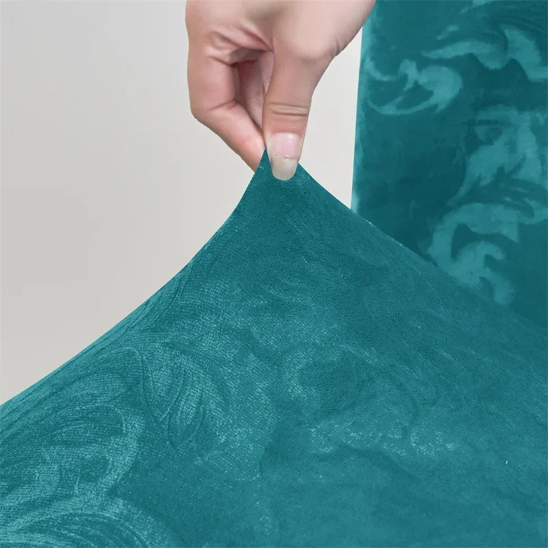 1PC Stretch Dining Chair Cover Jacquard Solid Color Chairs Slipcovers Elastic Soft Seat Covers for Banquet Wedding Hotel Decor