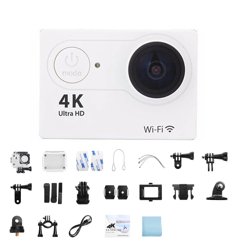 Ultra HD 4K Action Camera with WiFi Remote Control and Waterproof Housing