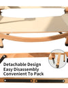 Outdoor Chair Camping Folding Portable Backrest Chair Camping Leisure Faux Wood Armrest Fishing Garden Chair