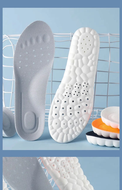 1Pair Shoes Insoles for Feet 4D Soft Plantar Fasciitis Insole Arch Support Orthopedic Inserts Sports Shock Absorption Shoe Pads