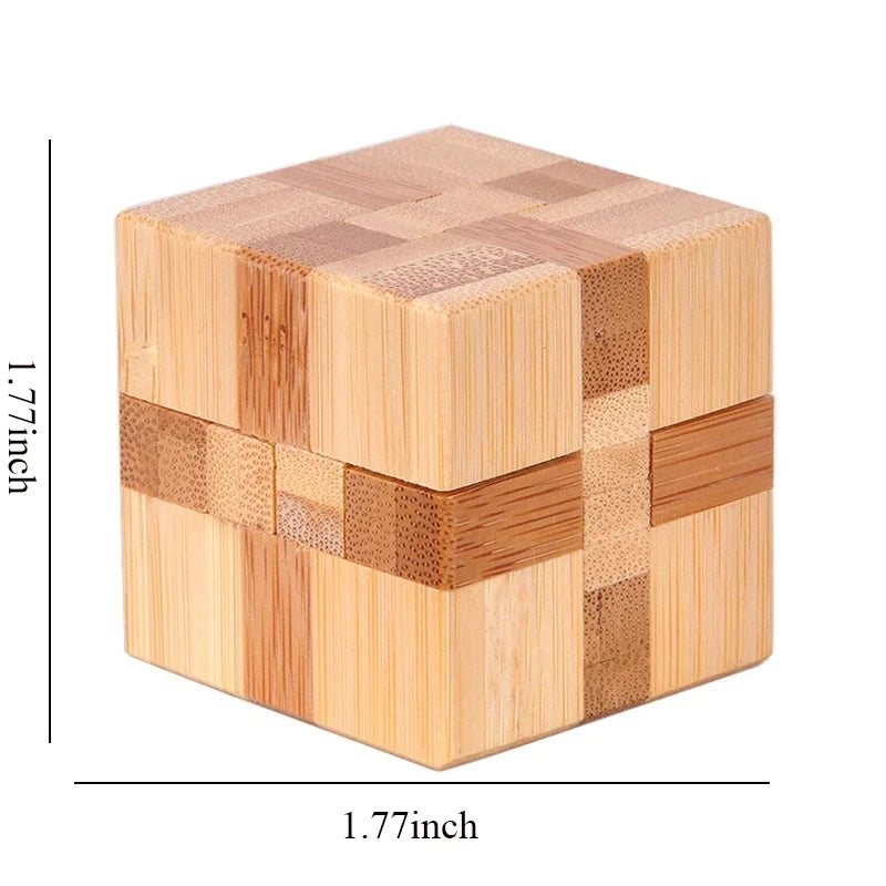 Wooden Kong Ming Lock Lu Ban Lock IQ Brain Teaser Puzzle Games  3D Puzzles for Adults Montessori Educational Toys