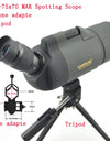 25-75x70 Spotting Scope Powerful FMC BAK4 Zoom Portable Monocular Telescope Birdwatching Moonwatching With Tripod
