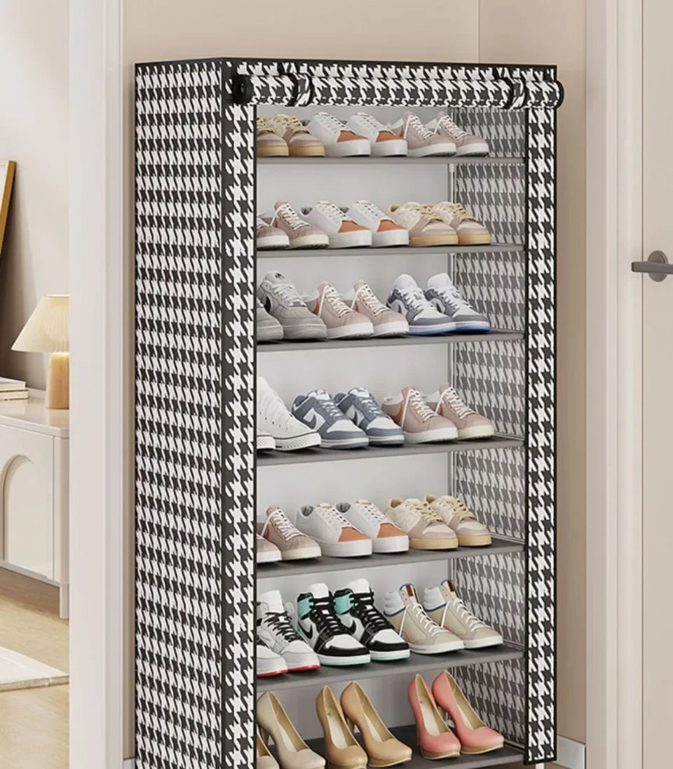 Shoe Cabinet Dustproof Fabric Organizer Household Simple Storage Multilayer Shoe Rack Nonwovens Economic Type Shoe Rack Cabinet