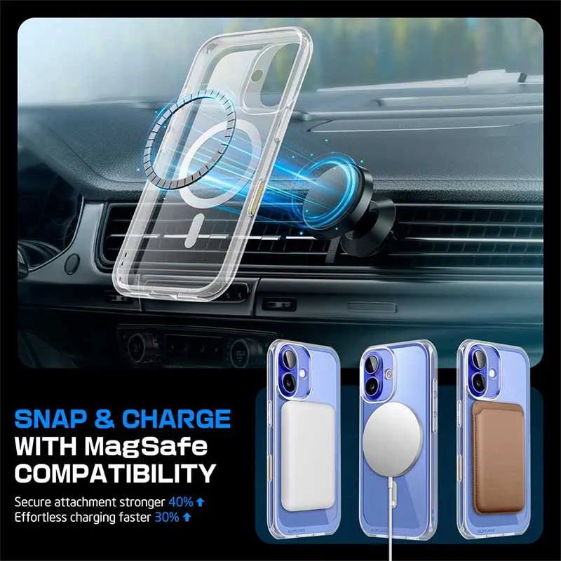For iPhone 16 Plus Case with Camera Control Capture Button UB Mag Slim Clear Shockproof  MagSafe Phone Case