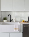 10Pcs 3D Light Grey Mosaic Peel and Stick Wall Panel Matt Linear Self-Adhesive Kitchen Tile Backsplash Waterproof Wall Sticker