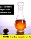 3 styles barware wine glass bottle 1000ml lead-free glass whiskey decanters for Liquor Scotch Bourbon