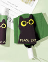 Portable Black Cat Umbrella 3 Folding Waterproof Windproof UV Protection Animal Rain Shine High Quality Umbrella for Rain Gear